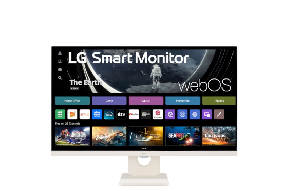 LG 27” 16:9 Full HD IPS Smart monitor sa webOS platformom, Front view , 27SR50F-W