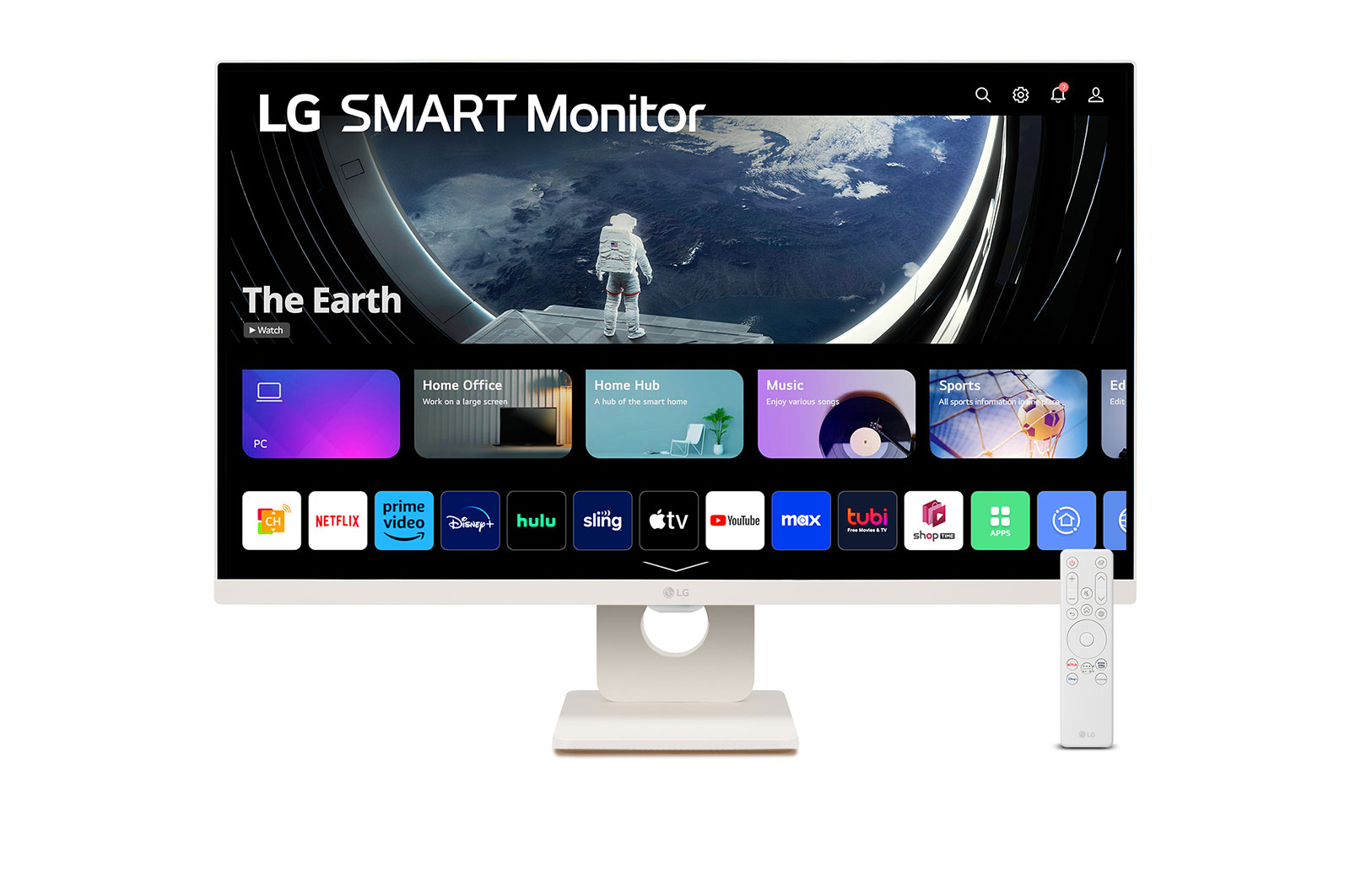LG Smart monitor od 27 in?a 16:9, Front view , 27SR50F-W