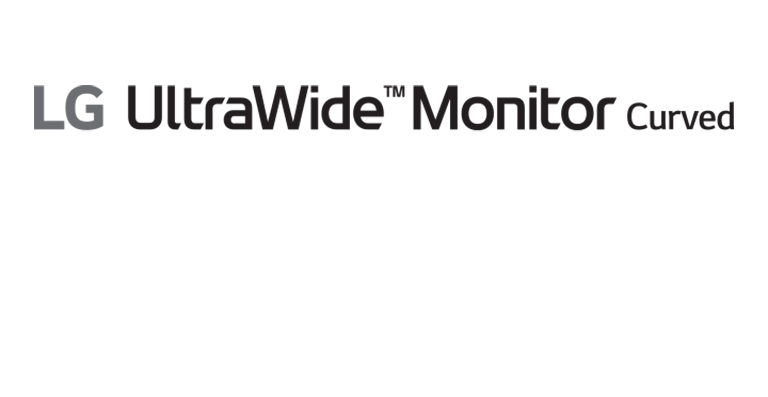 LG UltraWide? Monitor Curved Logo.