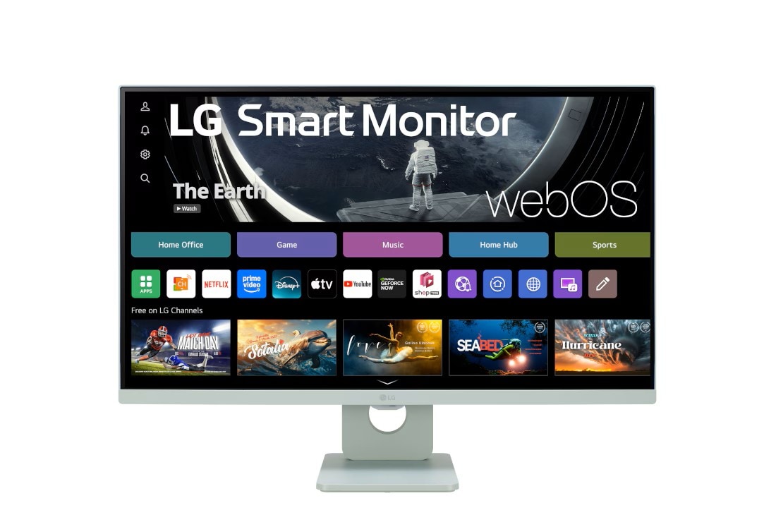 LG 27” 16:9 Full HD IPS Smart monitor sa webOS platformom, 27SR50F-G prikaz spreda, 27SR50F-G