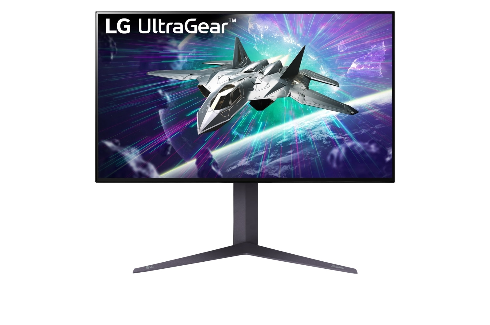 LG 27'' UltraGear? 16:9 odnos ?irine i visine 4K UHD gejmerski monitor sa brzinom osve?avanja do 160 Hz, Prednji prikaz, 27GR95UM-B