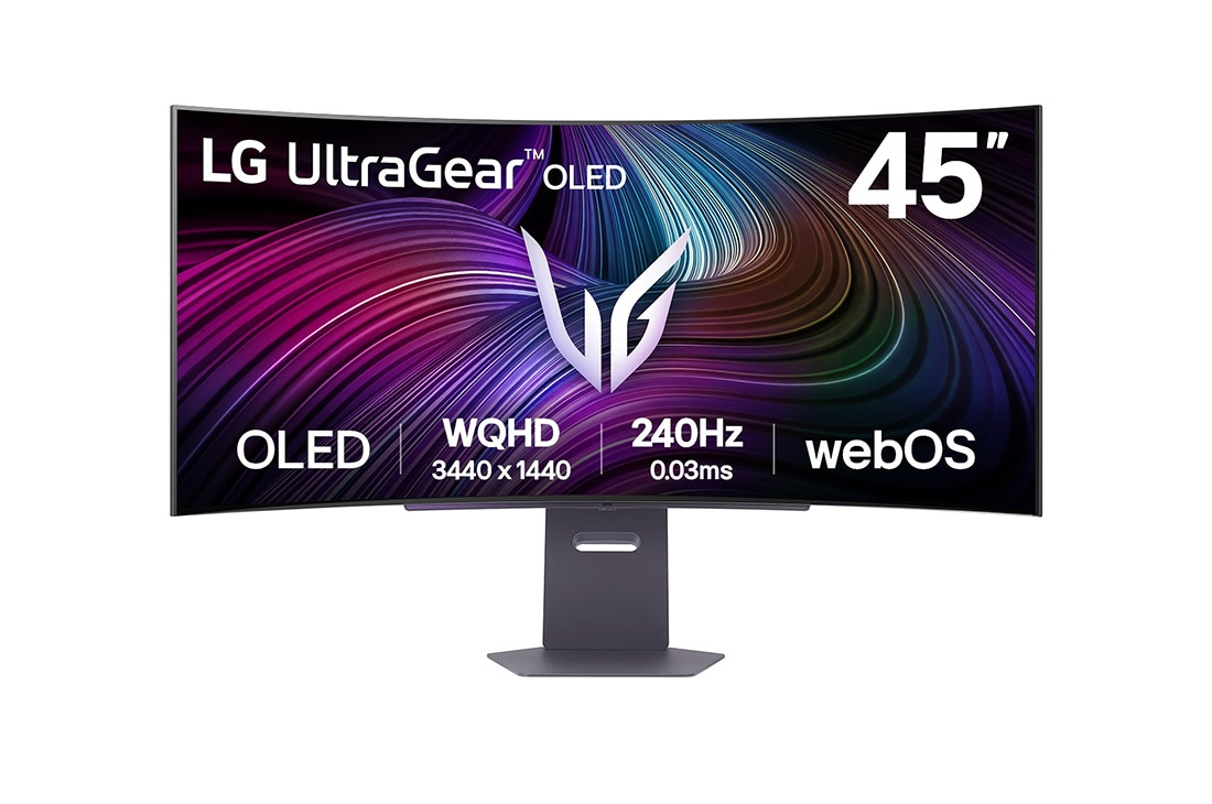 LG 45'' UltraGear? OLED 21:9 WQHD Smart Gaming Monitor sa brzinom osve?avanja od 240Hz, prednji prikaz, 45GX90SA-B