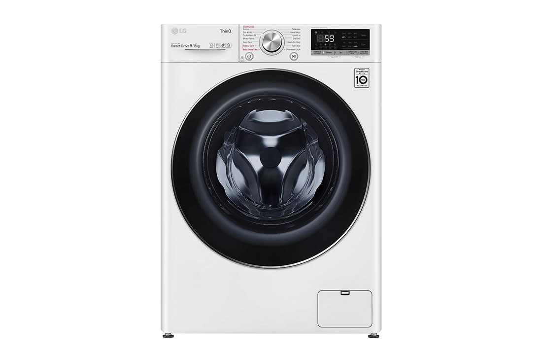 LG 9/6 kg, max. 1400 obrtaja/min., Kombinovana ma?ina za pranje ve?a sa parom, TurboWash?, AI DD? tehnologija, WiFi funkcija, F4DV509S2E, F4DV509S2E