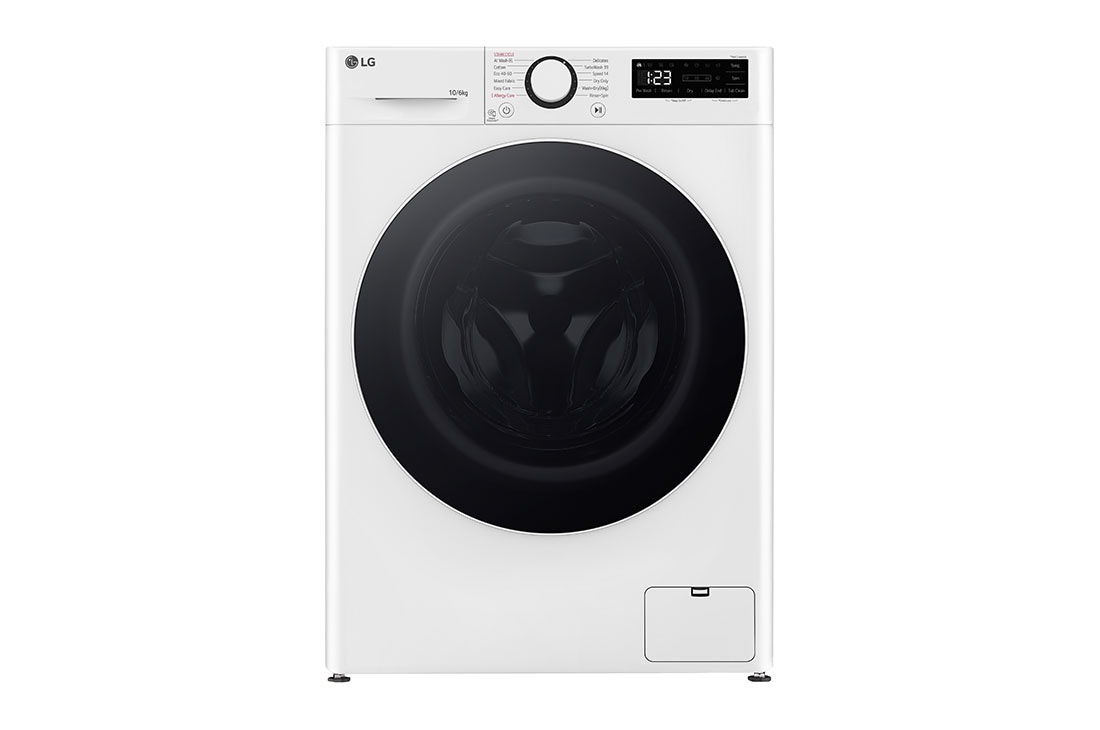 LG 10/6 kg, max. 1400 obrtaja/min., Kombinovana ma?ina za pranje ve?a sa parom, TurboWash?360 i AI DD? tehnologija, Pogled spreda, F4DR510S0W