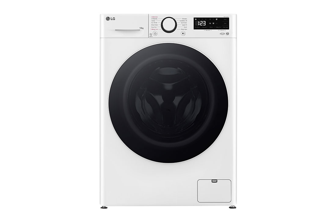 LG 10 kg, max. 1400 obrtaja/min., Ma?ina za pranje ve?a sa parom, AI DD? i TurboWash?360 tehnologija, Pogled spreda, F4WR510S0W
