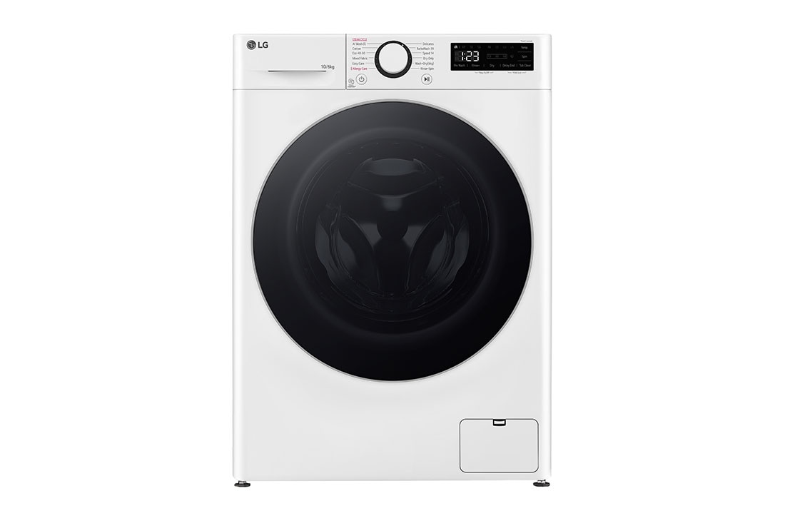 LG 10/6 kg, max. 1400 obrtaja/min., Kombinovana ma?ina za pranje ve?a sa parom, TurboWash360? i AI DD? tehnologija, Pogled spreda, F4DR510S1W