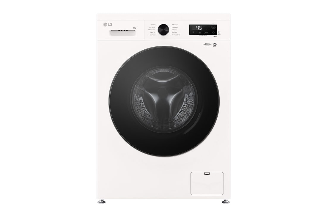 LG 9 kg, max. 1400 obrtaja/min., Ma?ina za pranje ve?a sa parom, WiFi Funkcija, Pogled spreda, F4X1009NWB