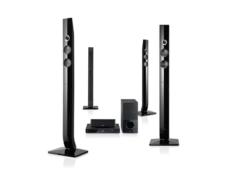 LG Домашний кинотеатр DVD с возможностью настенного крепления колонок, HT906TA