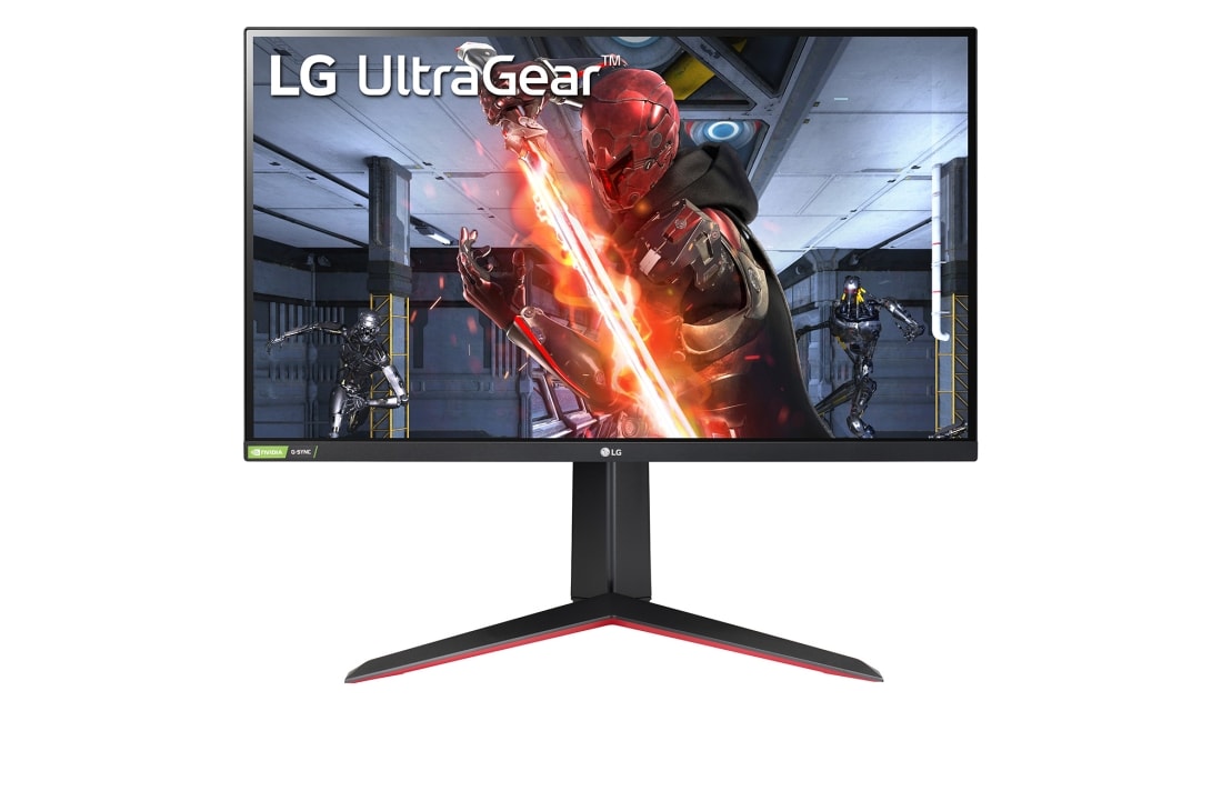 LG Игровой монитор 27'' UltraGear? Full HD IPS LG 27GN65R-B | G-SYNC?, вид спереди, 27GN65R-B