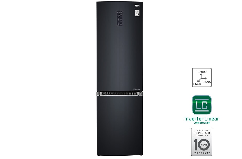 LG Холодильник LG GA-B499TGLB | 394л | Инверторный линейный компрессор, GA-B499TGLB