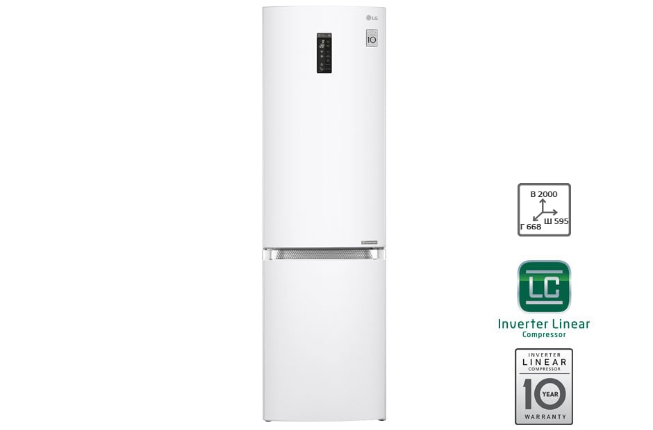 LG Холодильник LG GA-B499TVKZ | 394л | Инверторный линейный компрессор, GA-B499TVKZ