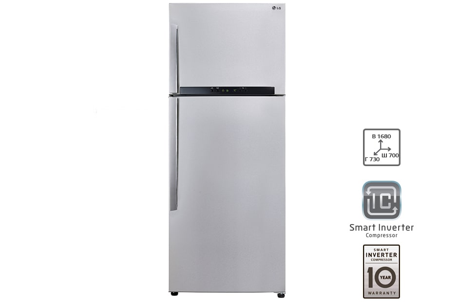 LG Холодильник LG c Инверторным компрессором, GC-M432HMHL