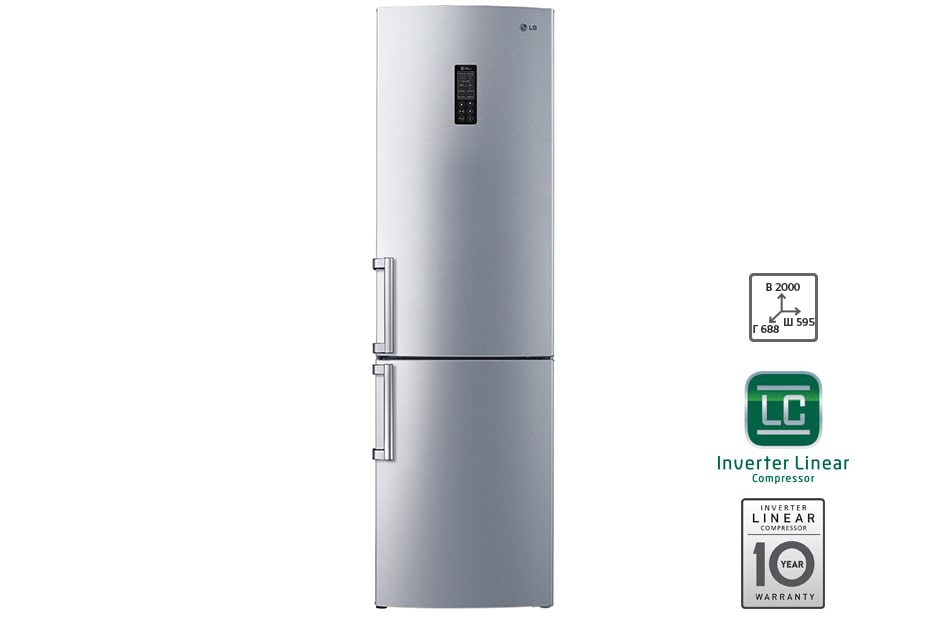 LG Холодильник LG c Инверторным Линейным компрессором, GA-B489ZVCK
