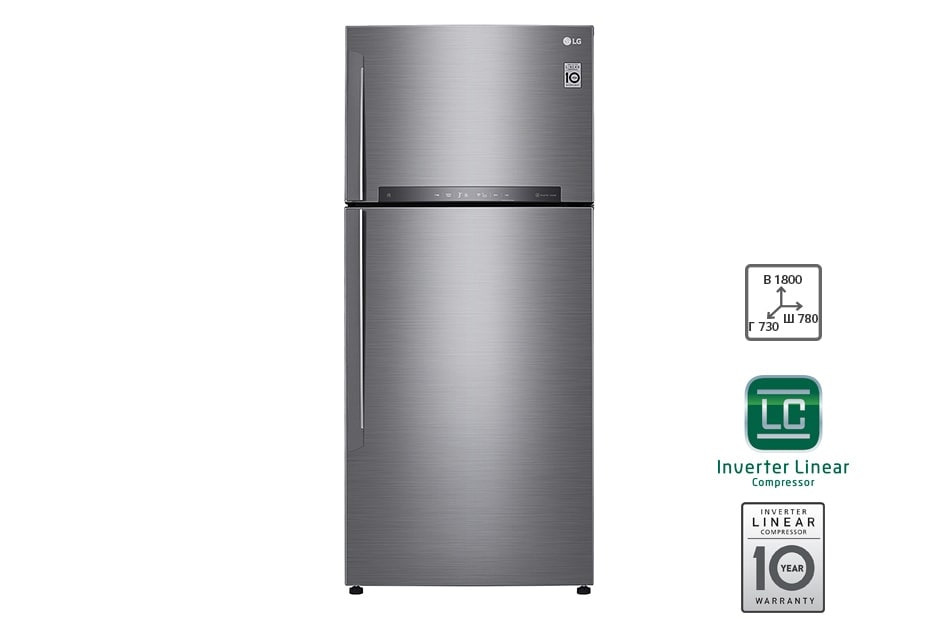 LG Холодильник LG GN-H702HMHZ | 547л | DoorCooling+ | Стальной, GN-H702HMHZ