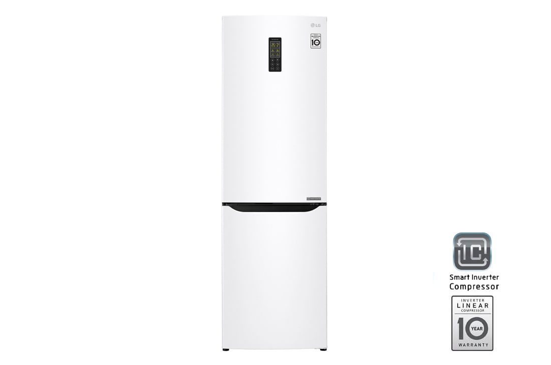 LG Холодильник LG GA-B379SQUL | Объем 302л | Total No Frost | Многопоточное охлаждение Multi Air Flow | Белый, GA-B379SQUL