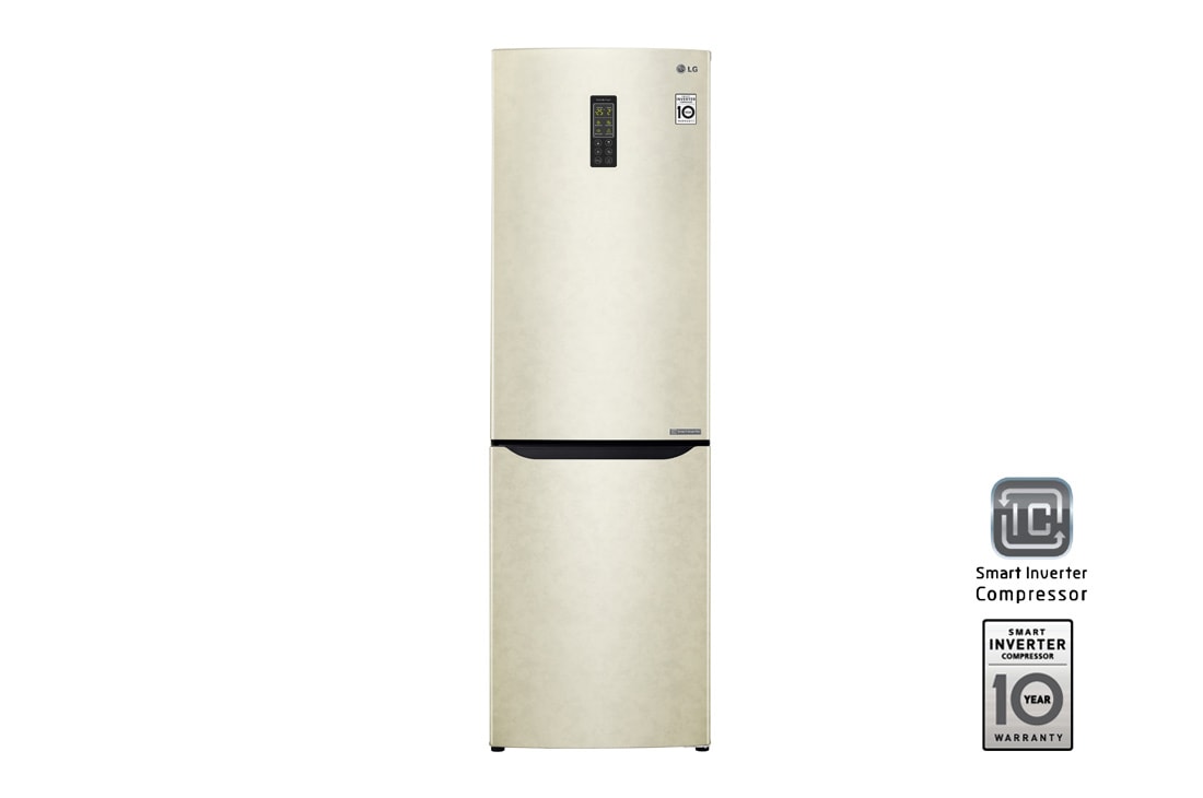 LG Объем 302л | 595 x 1907 x 655 мм | Total No Frost | Многопоточное охлаждение Multi Air Flow | Бежевый, GA-B419SEHL