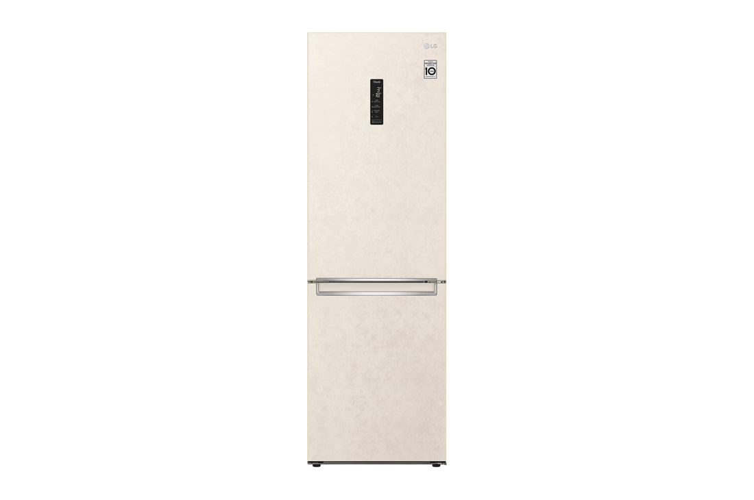 LG Холодильник LG GC-B459SEUM | Объем 341л | DoorCooling+ | Зоны свежести | Metal Fresh | Складная полка | ThinQ | Бежевый, front view, GC-B459SEUM