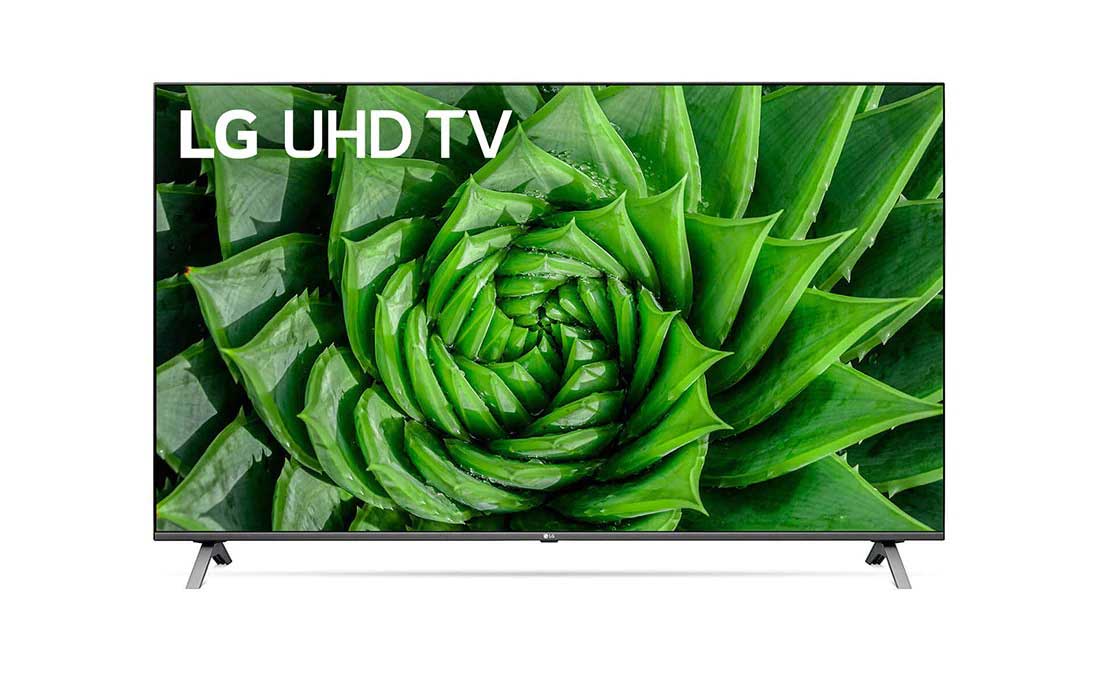 LG Телевизор 4K Smart UHD TV 65'' LG UN80, вид спереди с изображением на экране, 65UN80006LA