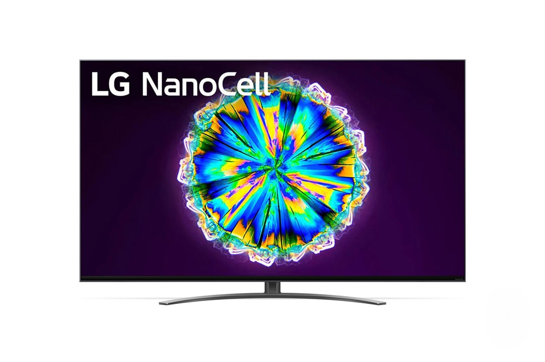 LG NanoCell 4K телевизор LG 49'' LG 49NANO866NA, Вид спереди с заставкой на экране, 49NANO866NA
