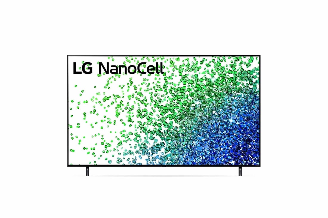 LG 4K NanoCell телевизор 75'' LG 75NANO806PA, Вид телевизора LG NanoCell спереди, 75NANO806PA