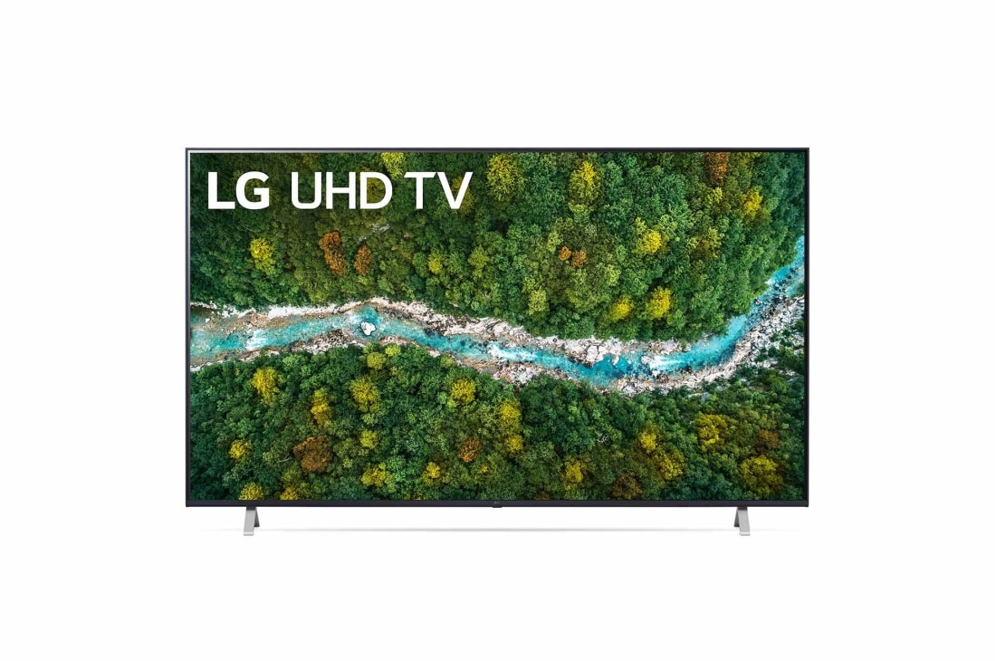 LG 4K UHD телевизор 75'' LG 75UP77506LA, Вид телевизора LG UHD спереди, 75UP77506LA