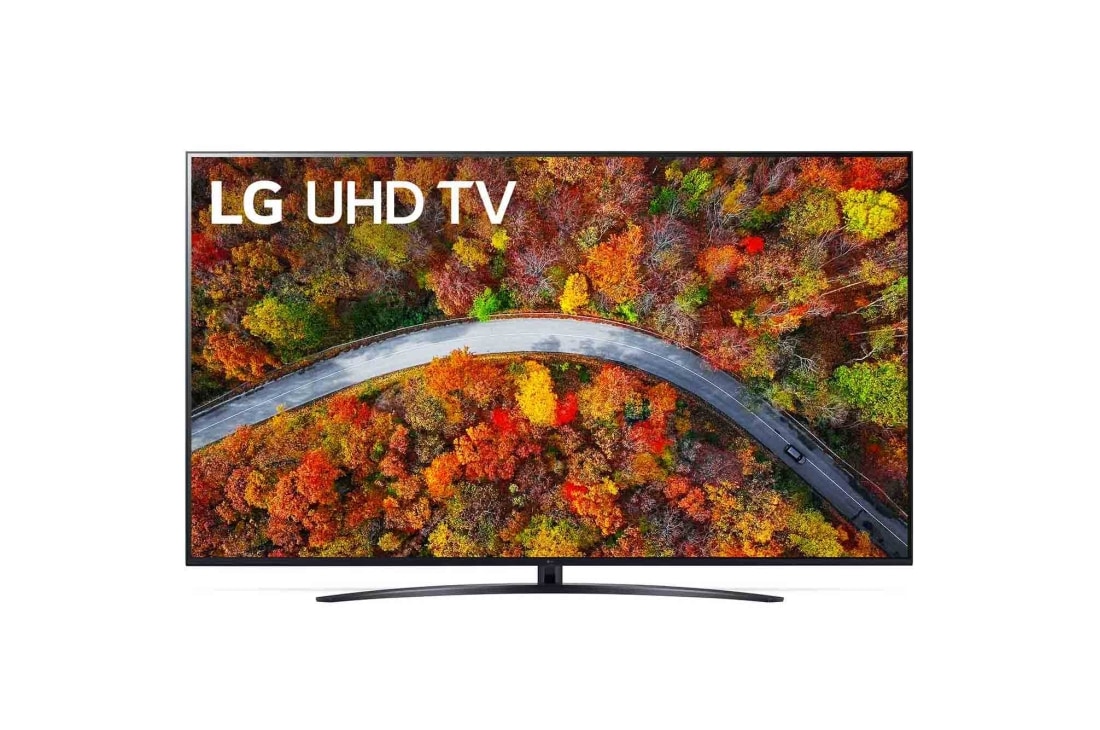 LG 4K UHD телевизор LG 70'', Вид телевизора LG UHD спереди, 70UP81006LA