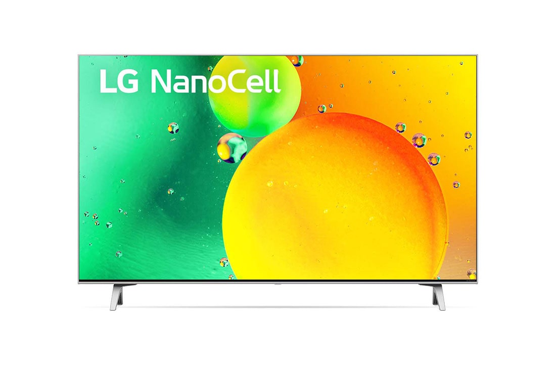 LG 4K NanoCell телевизор 43'' LG 43NANO776QA, Вид телевизора LG NanoCell спереди, 43NANO776QA