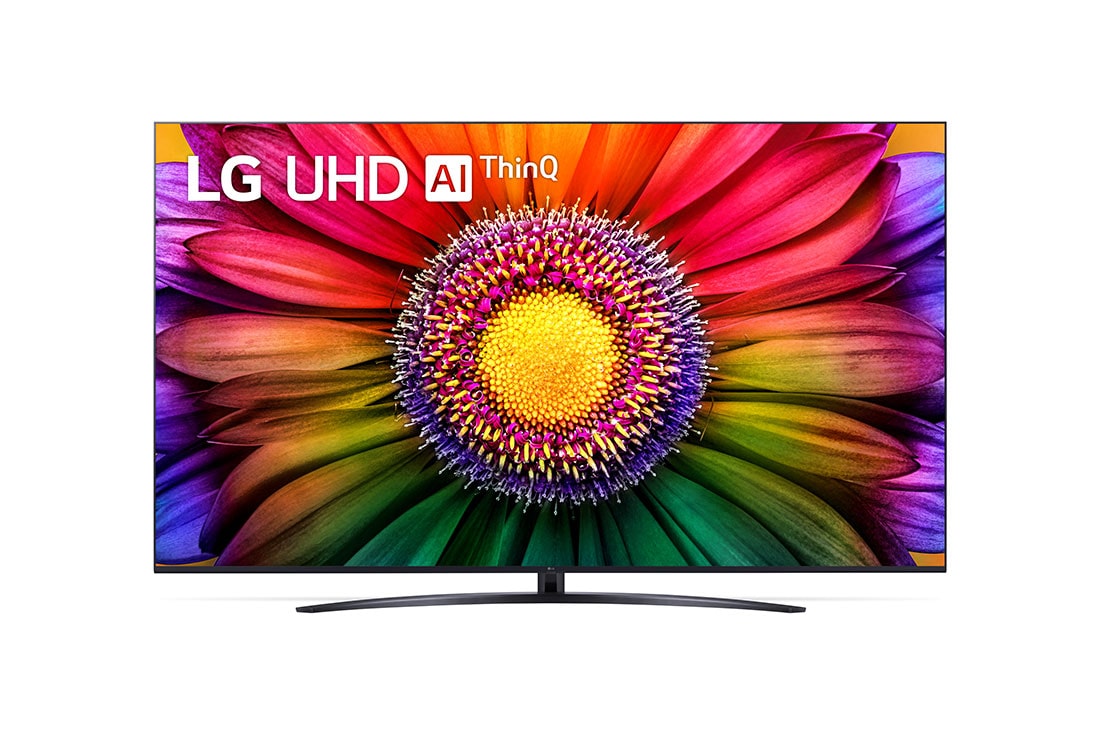 LG 4K Smart UHD телевизор 86'' LG 86UR81006LA, Вид телевизора LG UHD спереди, 86UR81006LA