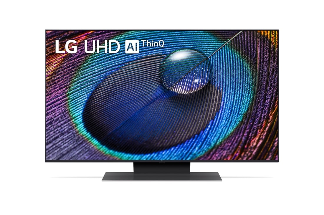 LG 4K Smart UHD телевизор 43'' LG UR91006, Вид телевизора LG UHD спереди, 43UR91006LA