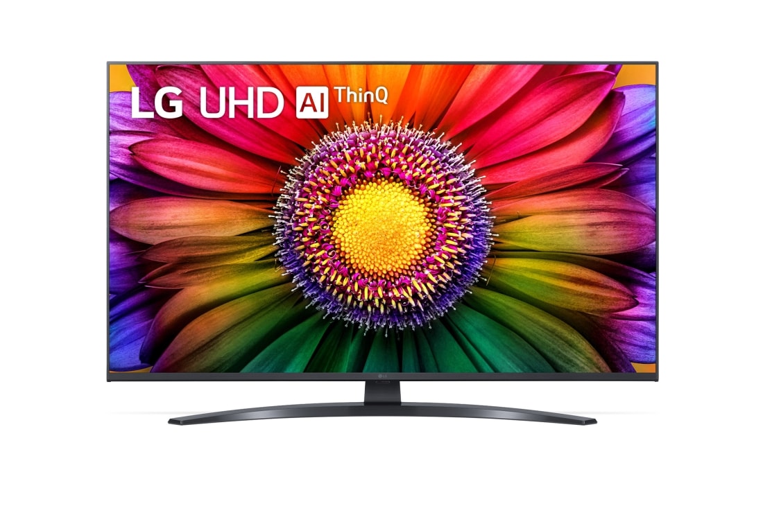 LG 4K Smart UHD телевизор 43'' LG UR81009, A front view of the LG UHD TV, 43UR81009LK