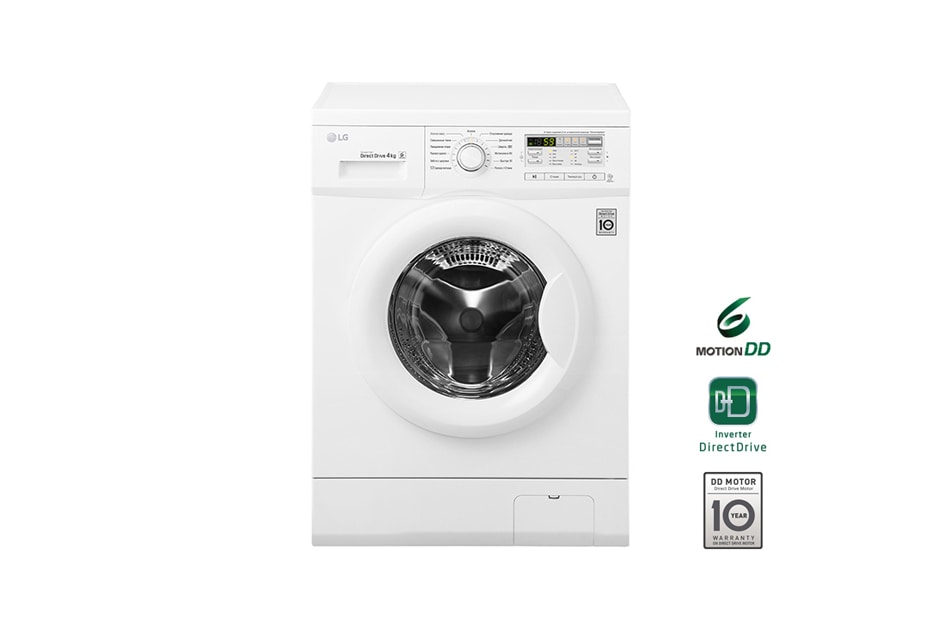 LG Суперузкая стиральная машина спрямым приводом и  технологией ''6 движений заботы'', F10B8SD0
