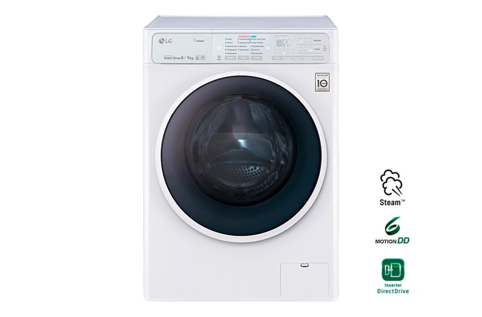 LG Стиральная машина с функцией сушки, пара и технологией ?6 движений заботы?, F4H6TG1W