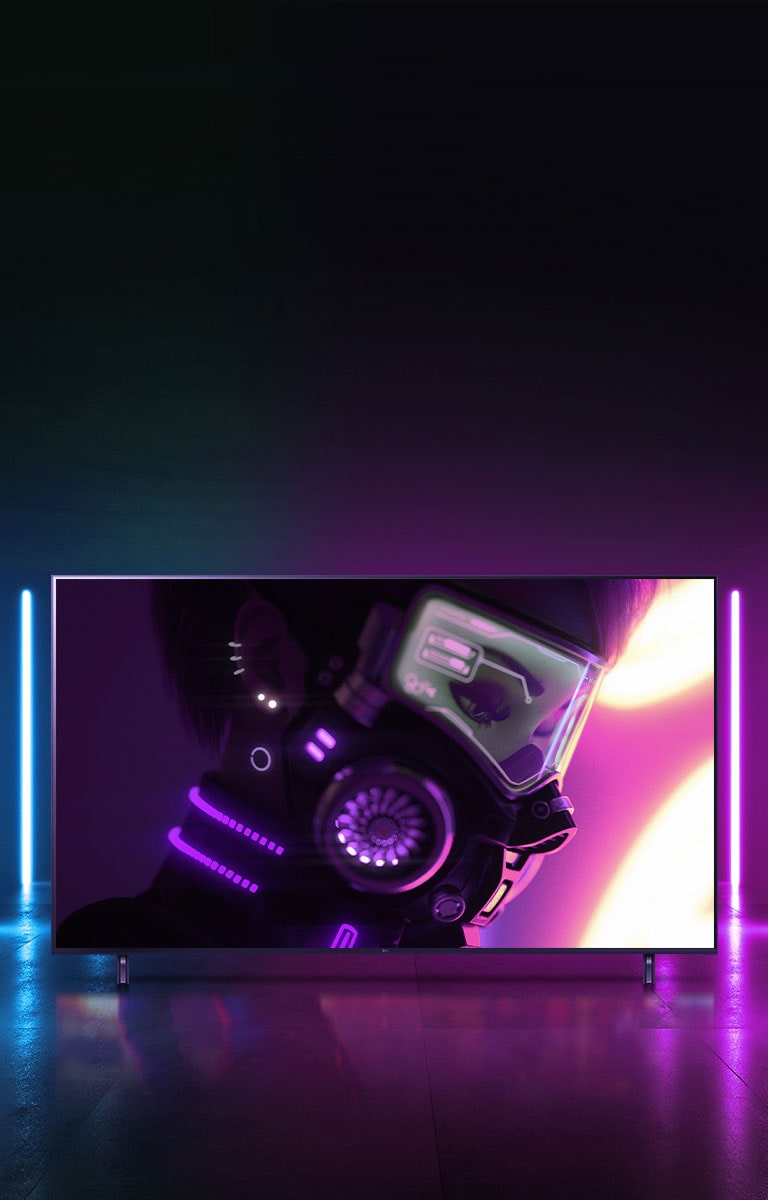 Na monitore je zobrazená postava v ?pi?kovom technickom vybavení.