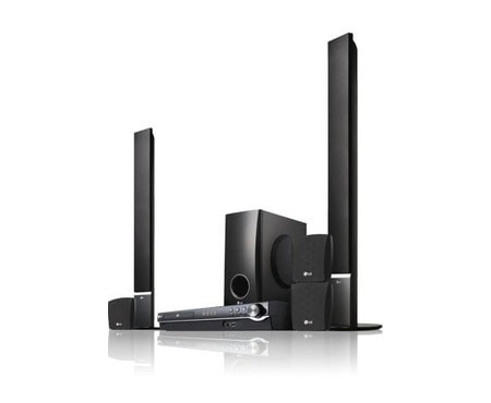 LG HT303SU :: 5.1-kanálovy systém domáceho kina, vykon 300 W (5× 45 + 75), 4× satelitné reproduktory, HT303PD
