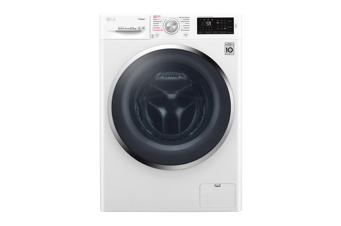 LG 8,5 parná kg prá?ka, 1400 ot./min, A+++ (v rozsahu A+++ a? D), 6 Motion DD, Steam? - parné pranie, 14 programov, F84J6EY2W