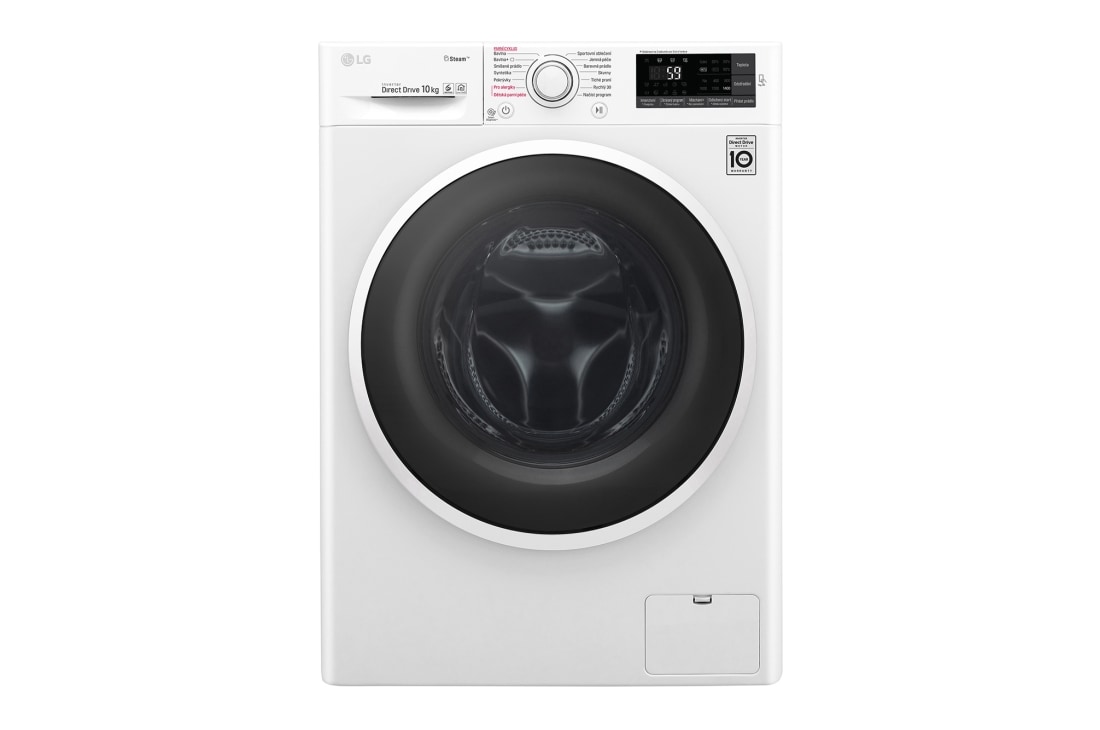 LG 10 kg parná prá?ka, 1400 ot./min, A+++ (v rozsahu A+++ a? D), 6 Motion DD, Direct Drive?, Steam? - parné pranie, ThinQ?, Prida? bielizeň, 14 programov, F104J6JY0W