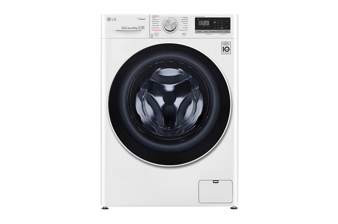 LG 8 kg parná prá?ka, D, Direct Drive? motor, AI DD? - optimálna vo?ba pracích pohybov, Steam? - parné pranie, ThinQ? + WiFi, F4WN508S0
