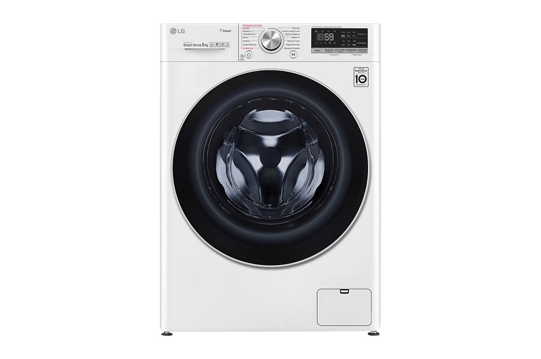 LG 9 kg parná prá?ka, D, Direct Drive? motor, AI DD? -  AI DD? - optimálna vo?ba pracích pohybov, TurboWash?, Steam? - parné pranie, ThinQ? + WiFi, F4WN909S2