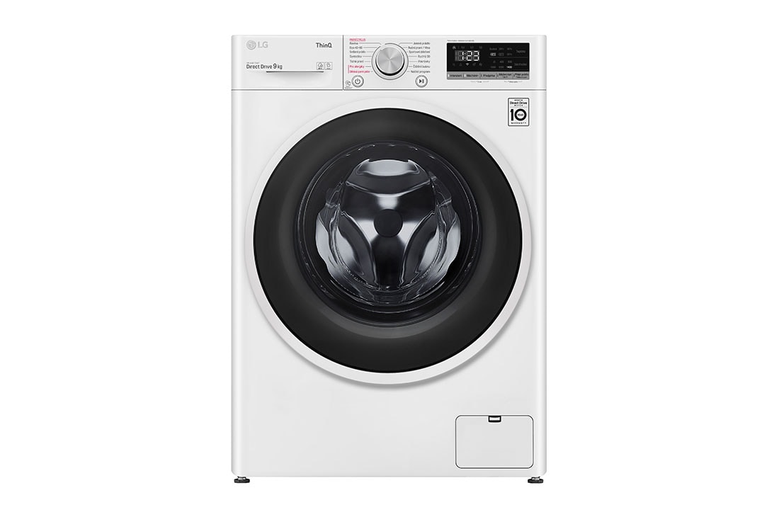 LG 9 kg parná prá?ka, D, Direct Drive ? motor, AI DD - optimálna vo?ba pracích pohybov, Steam? - parné pranie, ThinQ? + WiFi, F4WT409AIDD