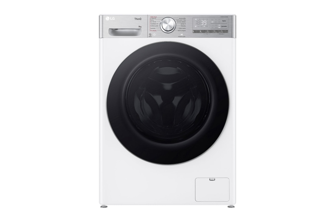 LG 9 kg parná prá?ka LG | 1400 ot./min | Direct Drive? | AI DD? | TurboWash?360°, Front View, FSR9A94WC