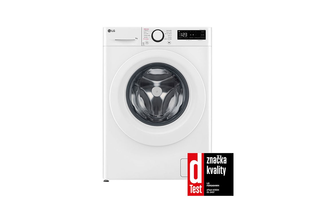 LG 9 kg parná prá?ka LG | 1400 ot./min | Direct Drive? | AI DD?, ?elny poh?ad, FSR5A94WH