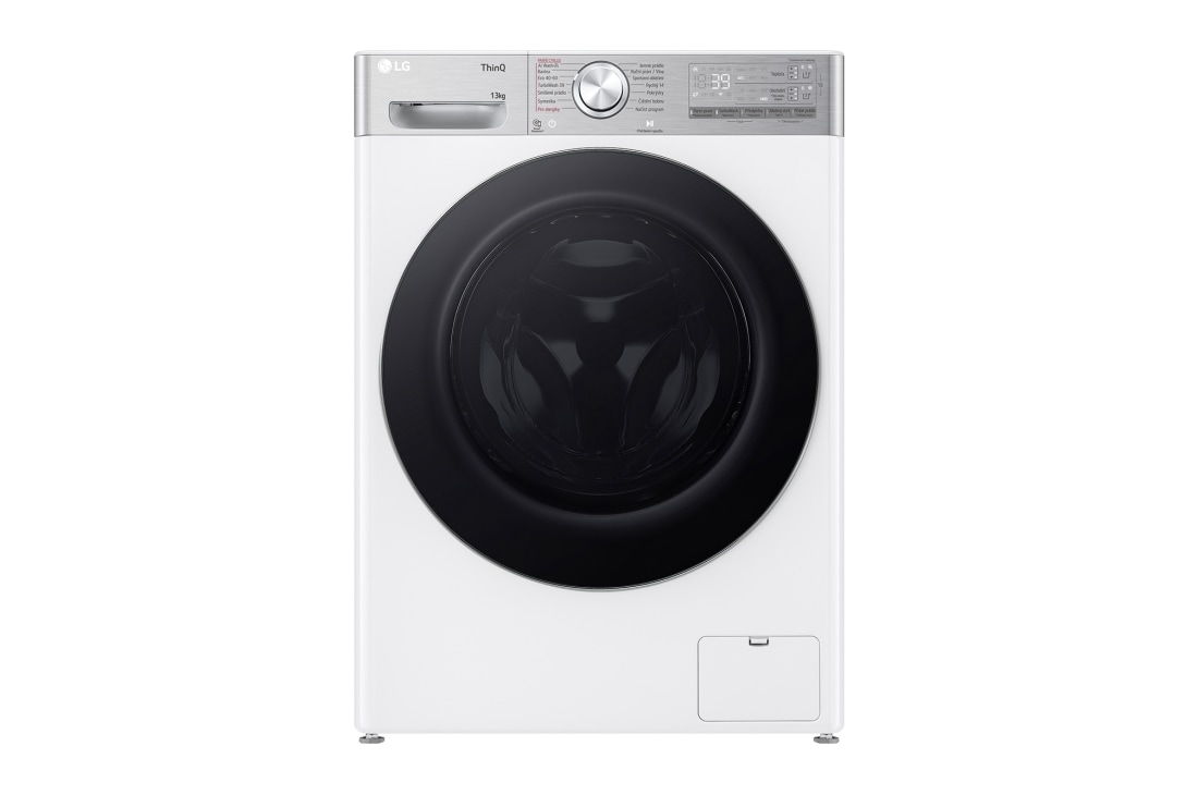LG 13 kg parná prá?ka LG | 1400 ot./min | Direct Drive? | AI DD? | ezDispense?, front view, FASR9A34WC