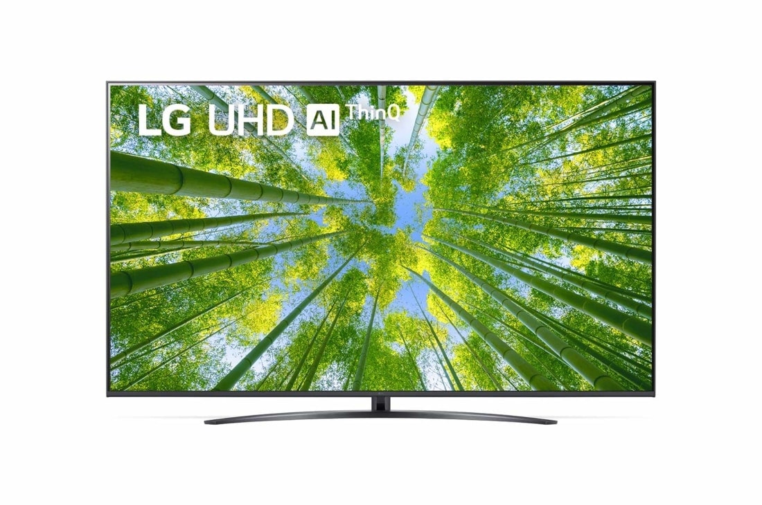LG 70'' LG UHD TV, webOS Smart TV, Poh?ad spredu na televízor LG s rozlí?ením UHD s ilustra?nym obrázkom a logom produktu, 70UQ81003LB