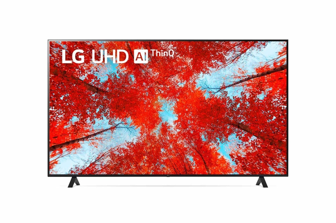 LG  75'' LG UHD TV, webOS Smart TV, Poh?ad spredu na televízor LG s rozlí?ením UHD s ilustra?nym obrázkom a logom produktu, 75UQ90003LA