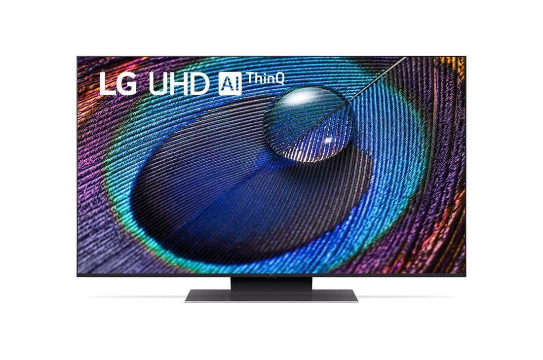 LG 50-palcovy televízor Smart TV LG UHD UR91 s rozlí?ením 4K, 2023, Poh?ad spredu na televízor LG UHD TV, 50UR91003LA
