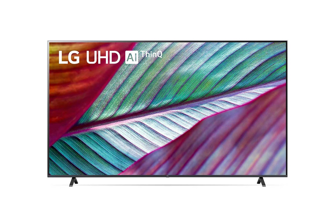 LG 86-palcovy televízor Smart TV LG UHD UR78 s rozlí?ením 4K, 2023, Poh?ad spredu na televízor LG UHD TV, 86UR78003LB
