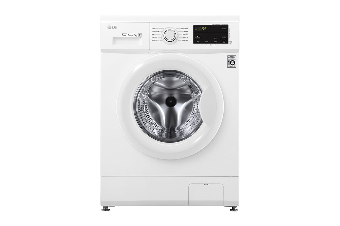 LG Lave-linge à chargement frontal, 7 kg, 6 Motion Direct Drive, Smart Diagnosis?, FH2J3QDNG0P, FH2J3QDNG0P
