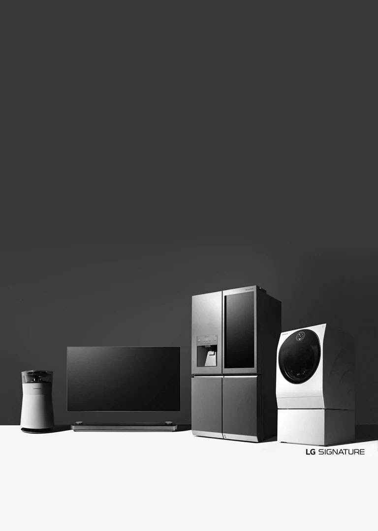 Gamme LG Signature : Téléviseur, Frigo, Machine-à-laver