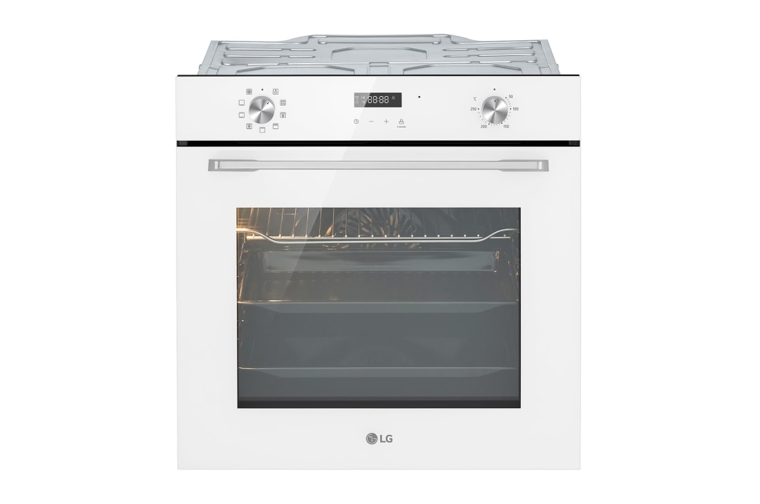 LG Вбудована духова шафа, 72 л., великий об'?м, р?вном?рне приготування,  багато режим?в приготування, Зображення спереду з ув?мкненою п?дсв?ткою, WSEZ7213W