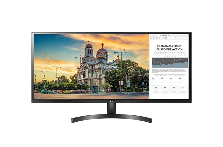 LG 29” UltraWide? Full HD IPS мон?тор з кол?рним простором sRGB 99%, 29WK500-P
